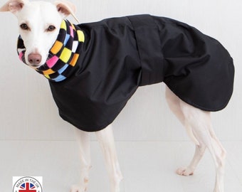 Greyhound Waterproof Coat Whippet Winter Coat Dog Winter Jacket with Fleece Lining Adjustable Outdoor Pet Dog Apparel
