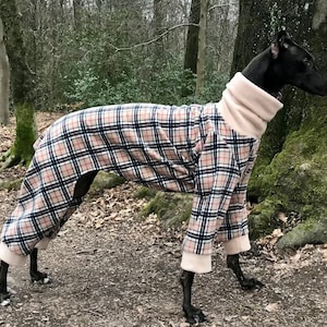 Greyhound Pyjamas, Greyhound Clothing, Greyhound Fleece Pjs, Dog Pyjamas, Whippet Clothing, whippet pyjamas , image 1