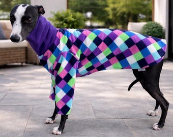 Greyhound and whippet fleece pyjamas