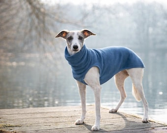 Whippet Fleece Jumper, Greyhound Sweater, Italian Greyhound Fleece, Sighthound Dog Jumper, Handmade UK