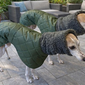 Cappotti invernali impermeabili Whippet con collo lungo in pile.