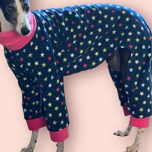 Greyhound Pyjamas, Greyhound Clothing, Greyhound Fleece Pjs, Dog Pyjamas, Whippet Clothing, whippet pyjamas , image 3