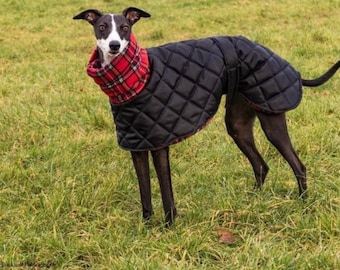Windhund- und Whippet-Fleecegefütterte Wintermäntel & Jacken mit langem Fleecekragen