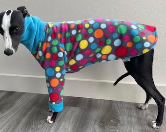 Greyhound and whippet fleece pyjamas 