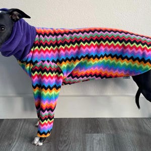 Whippet Dog Onesie – Soft Fleece Pajamas for Cold-Weather Walks Whippet Lounge Pajamas – Fleece Dog Outfit for Cold Nights greyhound onesie