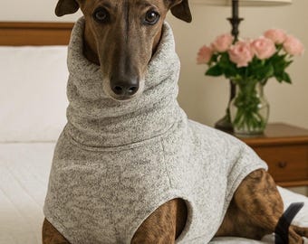 Lévrier et whippet, pull-over en laine polaire lévrier / Chandail/pull sans manches