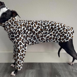 Whippet Fleece Pajamas Warm Dog PJs for Greyhounds, Italian Greyhounds, Sighthounds Whippet Dog Pajamas – Soft Fleece PJs for Sighthounds