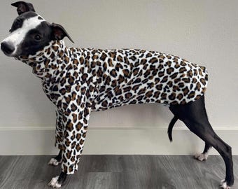 Whippet Fleece Pajamas Warm  for Greyhounds, Italian Greyhounds, Sighthounds Whippet