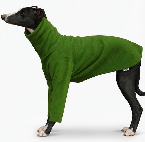Greyhound Pajamas – Fleece Dog pyjamas for Sighthounds, Italian Greyhounds, Whippets – Warm Custom Dog Clothes for Winter handmade in the uk