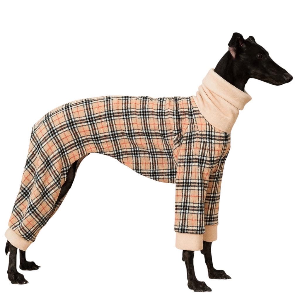 Whippet Fleece Pyjamas – Warm Dog Onesie Sleepwear for Sighthounds ...