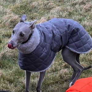 Waterproof greyhound coat with Sherpa fleece lined winter coats ,greyhound , whippet, lurcher, Italian Greyhound, extra warm coats image 6