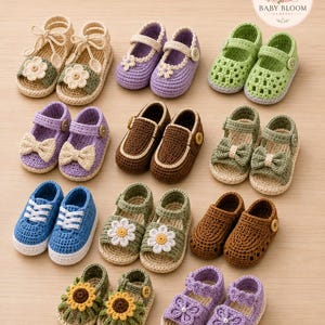 11 Häkelanleitungen für Babyschuhe, Sandalen, Babyschuhe, Turnschuhe (PDF)
