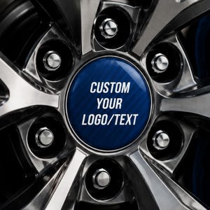 Custom Wheel Badge Decals Set of 4, Personalized Car Center Cap Stickers, 3D Domed Resin Rim Emblems, Custom Auto Styling Accessories