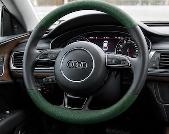 Coprivolante premium in rete verde – Coprivolante per auto antiscivolo e traspirante