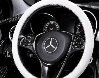 Premium White Silicone Steering Wheel Cover – Breathable Non-Slip Car Wheel Cover, Universal Fit, Sweat-Wicking Summer Car Accessory