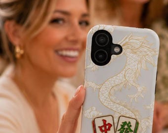 Handyhülle „Drachenlady“ | Handyhülle für Mahjong-Spieler | Geschenk für Mahjong-Veranstalter