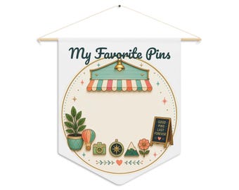 Personalisierte Wimpelkette | Personalisierte Pin Display Wandbehang für Sammler Pins