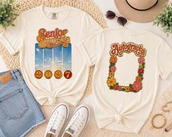 Senior Sunrise Autogramm Shirt | Groovy Vintage Abschluss