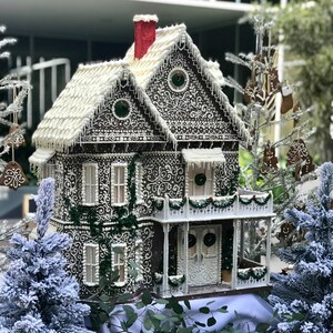 Gingerbread Victorian Dollhouse Kit, 1:12 Scale Doll House Kit, Journey's House of Dreams. Heart motif, wood. image 5