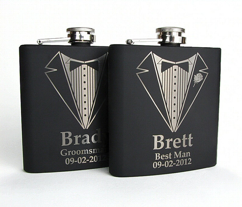 Personalized Groomsmen Gift Engraved Groomsmen Flasks Gifts Etsy