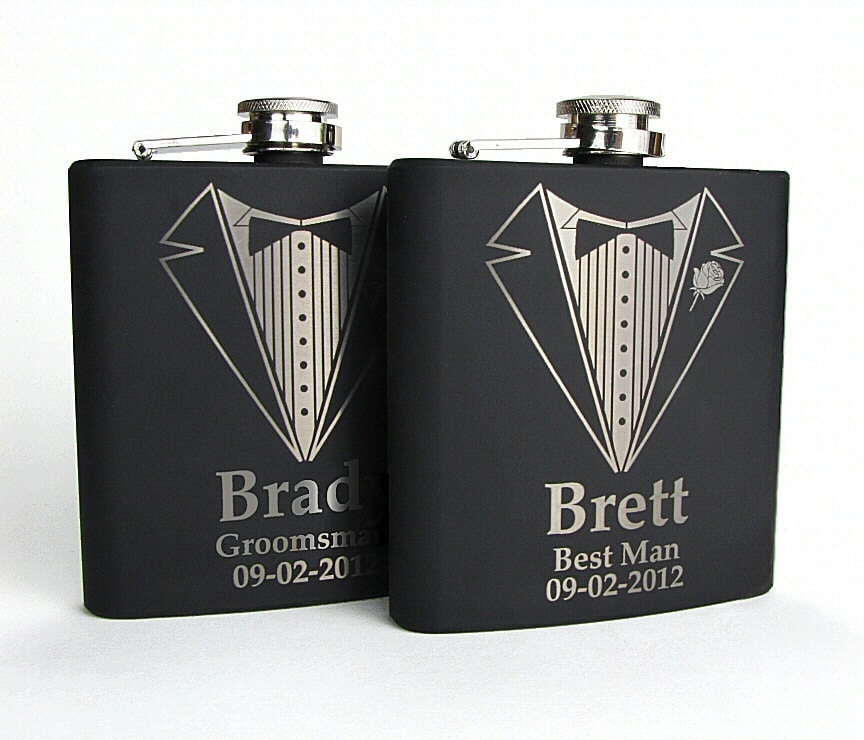 Personalized Groomsmen Gift Engraved Groomsmen Flasks Gifts Etsy