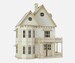 Gingerbread Victorian Dollhouse Kit, 1:12 Scale Doll House Kit, Journey's House of Dreams.  Heart motif, wood. 
