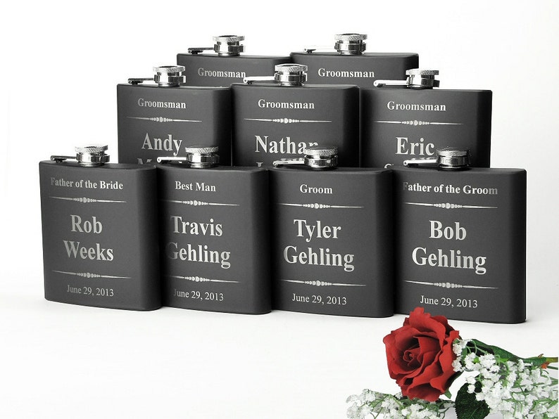 9 Personalized Bridal Party Gifts Stainless Steel Engraved Etsy