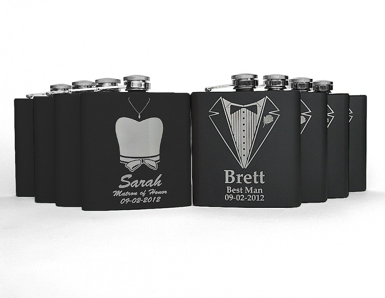 9 Personalized Bridal Party Gifts Stainless Steel Engraved Etsy