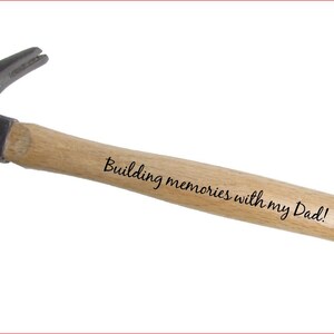 Engraved Hammer Father's Day Personalized with name or Custom Engraved Quote 16 oz Hammer image 2