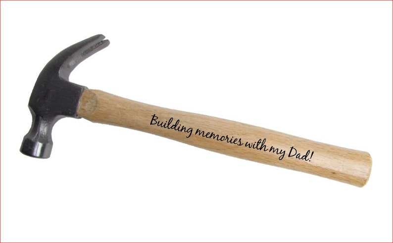 Engraved Hammer Father's Day Personalized with name or Custom Engraved Quote 16 oz Hammer image 2