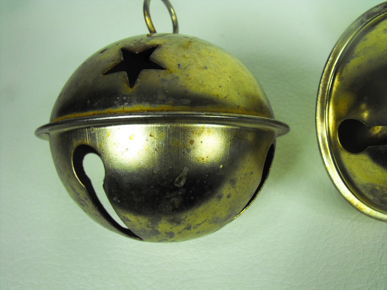 Vintage Large Brass Jingle Bells Vintage Christmas Jingle Etsy