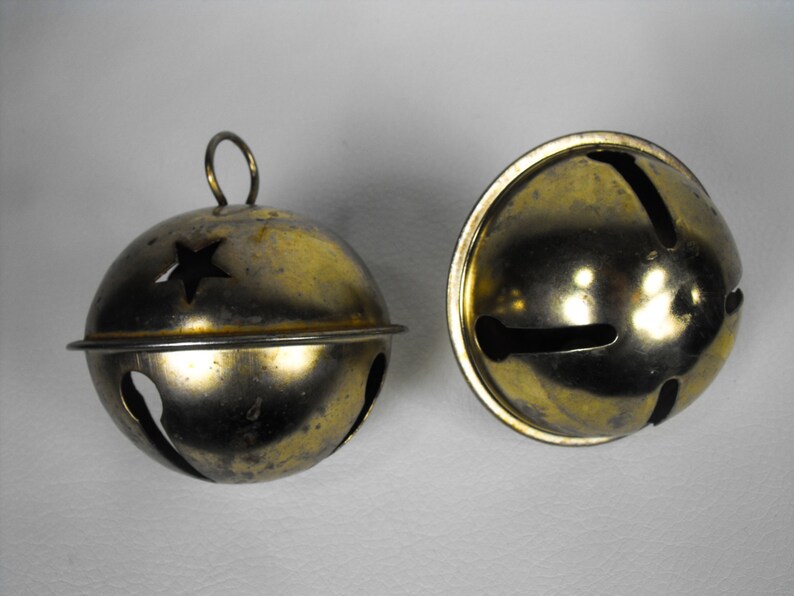 Vintage Large Brass Jingle Bells Vintage Christmas Jingle Etsy