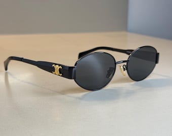 CELINE Triomphe Black Metal Sunglasses CL40235U 16A - unisex