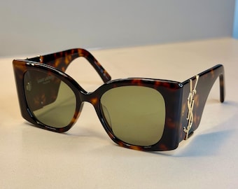 Saint Laurent SLM119 BLAZE 002 Tortoiseshell Havana Sunglasses