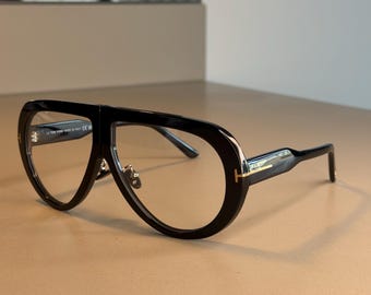 TOM FORD Troy Optical Frames – FT0836 01A | Black Aviator Eyeglasses - unisex