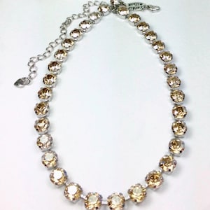 Golden Shadow Crystal Necklace: Handmade Radiant Jewelry