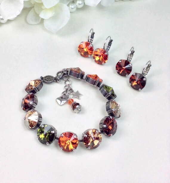 Austrian Crystal 12MM Bracelet Necklace 