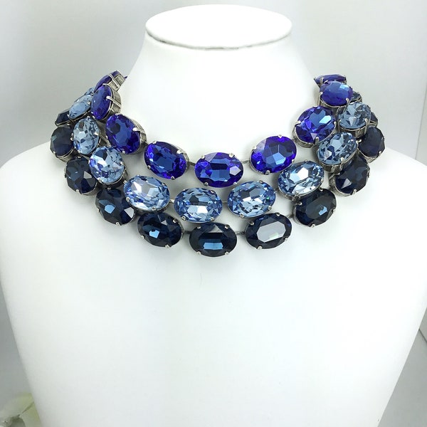 Fine Crystal 18x13mm Gorgeous Anna Wintour Ovals Necklaces   - Cathie Nilson Design