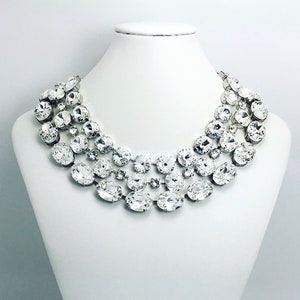 Fine Crystal Gorgeous Anna Wintour Necklaces - Crystal Clear 12mm Round, 18x13mm Oval, and 12mm/6mm - Cathie Nilson Design - FREE SHIP