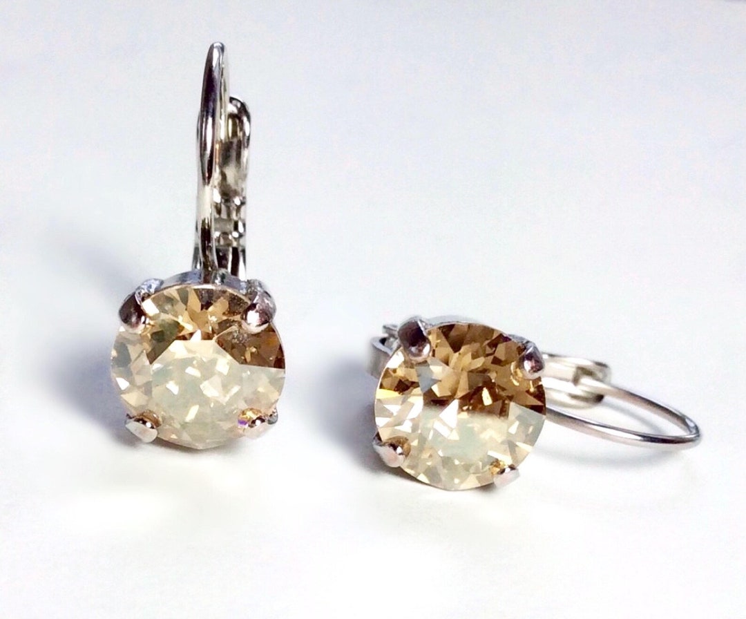 Premium Austrian Crystal Drop Paper Clip Earrings-E4089