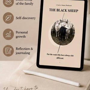Black Sheep Workbook Selfdiscovery Journal Self Acceptance Workbook Reflection Questions Digital Download PDF