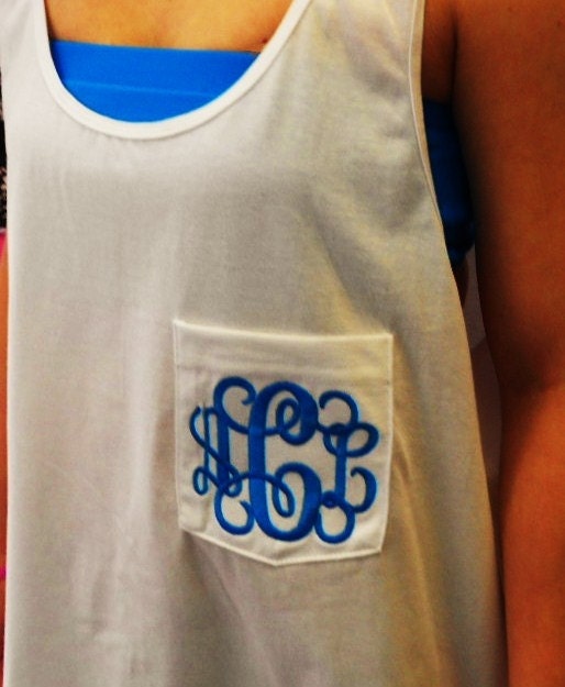 monogrammed pocket tanks monogrammed pocket tanks