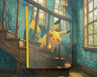 30th Anniversary Pikachu Binder, Oil Painting Raised Texture Print, 4 or 9 Pocket VaultX, Toploader
