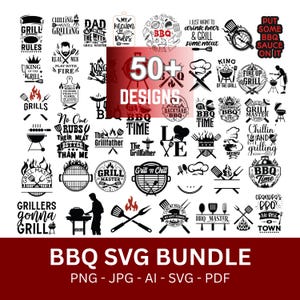 Barbecue Svg Bundle, BBQ Svg, Dad's Bar and Grill Svg, Bbq Master, Grilling Svg, Kitchen Svg, BBQ Quotes, Dad's Barbecue Best in Town svg