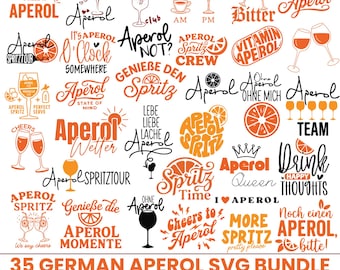 German Aperol Svg Bundle, German Drinks Plotter File Svg Bundle, German Wine Sayings, German Drinks Plotter File, For Cricut