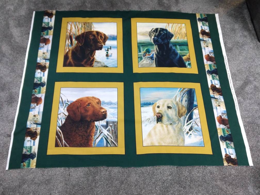 Digitally Enhanced Labrador Retriever Quilt/Pillow Panel 45 x 36 Free