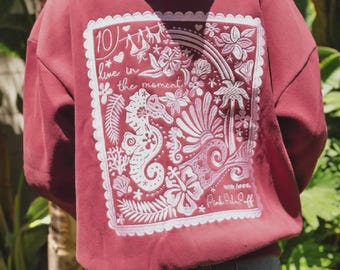 Pink Palm Puff “Live in the Moment” Hoodie