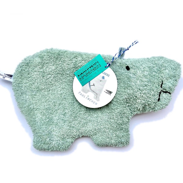 Hot water bottle PAULINCHEN organic terry cloth light blue