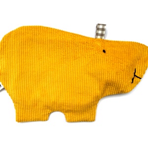 large hot water bottle PAULINCHEN wide corduroy, sunny yellow image 1