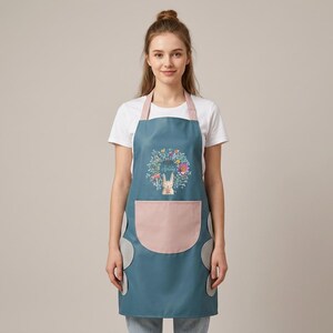 Waterproof Kitchen Apron With Pocket | PVC Polyester Cooking Apron | Oil Proof Cleaning BBQ Apron | Unisex Household Workwear Gift Set Daily
